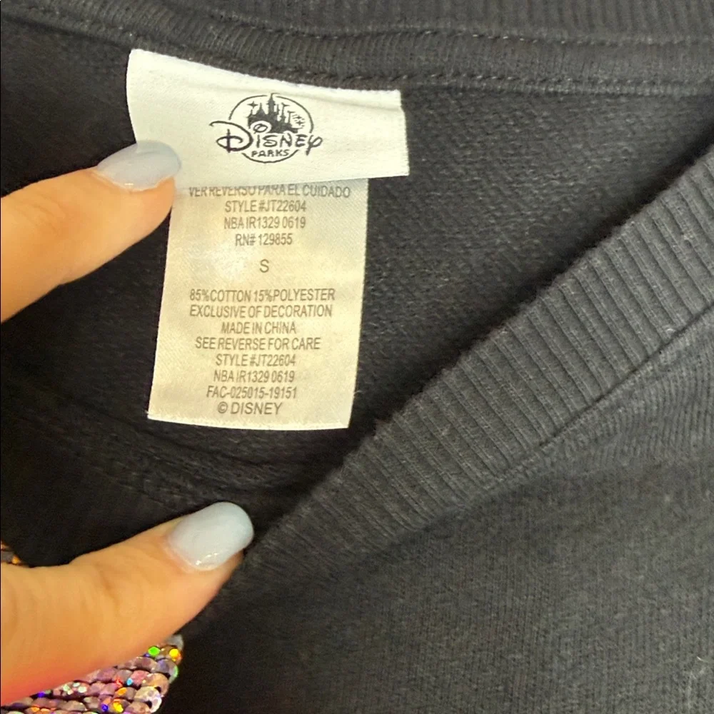 Disney World Mickey Mouse Reversible Sequin Sweatshirt small pink black - Picture 3 of 7